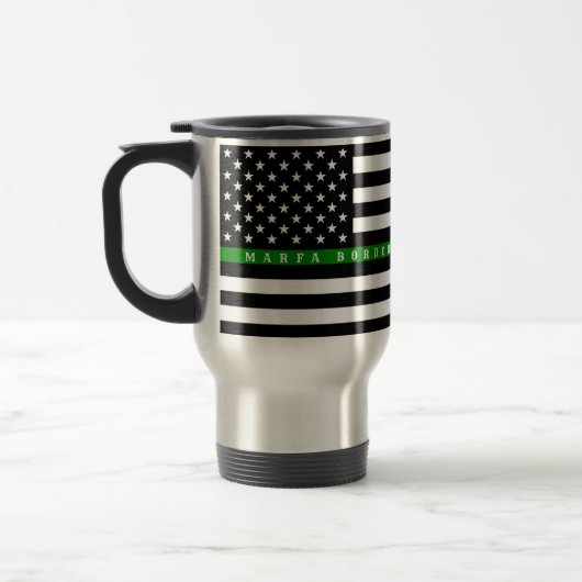 Marfa Thin Green Line, Travel mug- 15 oz Travel Mu Reisbeker (Links)
