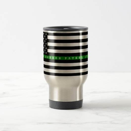 Marfa Thin Green Line, Travel mug- 15 oz Travel Mu Reisbeker (Center)