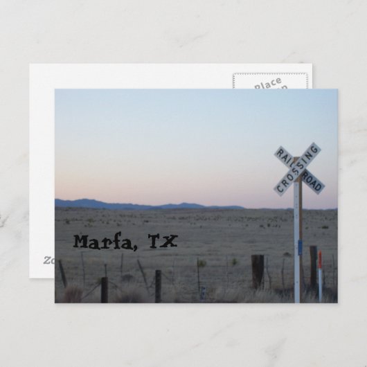 Marfa, TX Briefkaart (Voorkant / Achterkant)