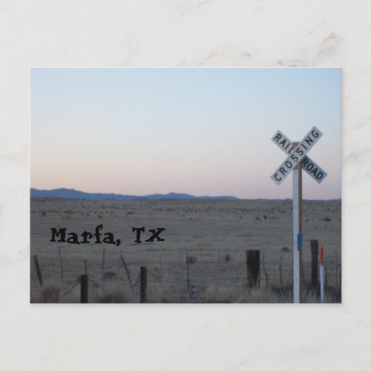 Marfa, TX Briefkaart (Voorkant)