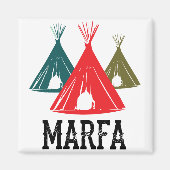 Marfa TX Ghost Lights Festival Texas Kunst Magneet (Voorkant)