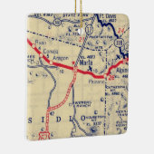 Marfa TX kaart Keramisch Ornament (Rechts)