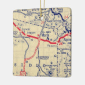 Marfa TX kaart Keramisch Ornament (Links)