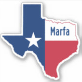Marfa TX vlag Sticker (Voorkant)