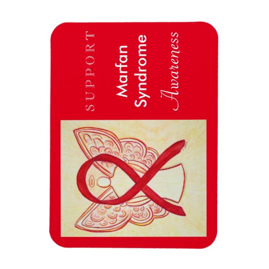 Marfan Syndrome Awareness Ribbon Angel Magnet Magneet (Verticaal)