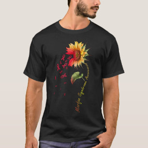 Marfan-syndroom bewustzijn zonnebloem t-shirt