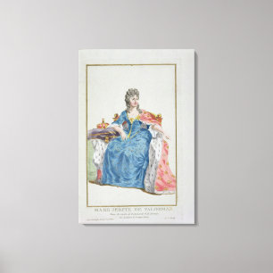 Margaret (1353-1412) Queen of Denmark, Noorwegen e Canvas Afdruk