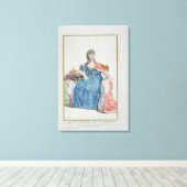 Margaret (1353-1412) Queen of Denmark, Noorwegen e Canvas Afdruk (Insitu (Houten vloer))