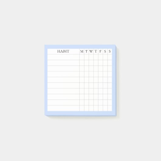 Margaret Collectie Habit Tracker in Blauw Post-it® Notes (Voorkant)