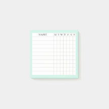 Margaret Collectie Habit Tracker in Mint