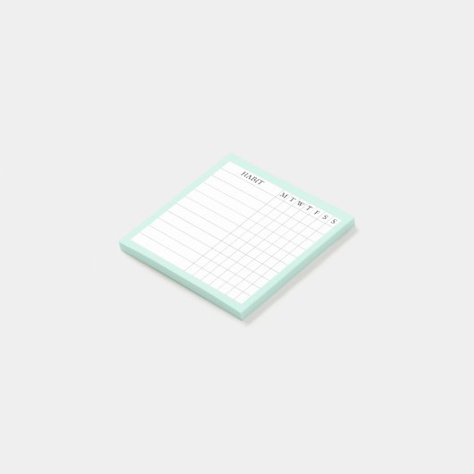 Margaret Collectie Habit Tracker in Mint Post-it® Notes (Schuin)