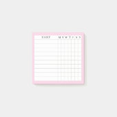 Margaret Collectie Post-It Habit Tracker in Roze Post-it® Notes (Voorkant)