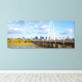 Margaret Hunt Bridge, Dallas, Texas Canvas Afdruk (Insitu (Houten vloer))