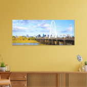 Margaret Hunt Bridge, Dallas, Texas Canvas Afdruk (Insitu (Woonkamer))
