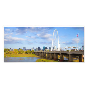 Margaret Hunt Bridge, Dallas, Texas Foto Afdruk