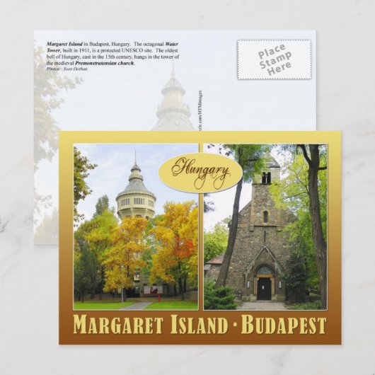 Margaret Island in Boedapest, Hongarije Briefkaart (Voorkant / Achterkant)