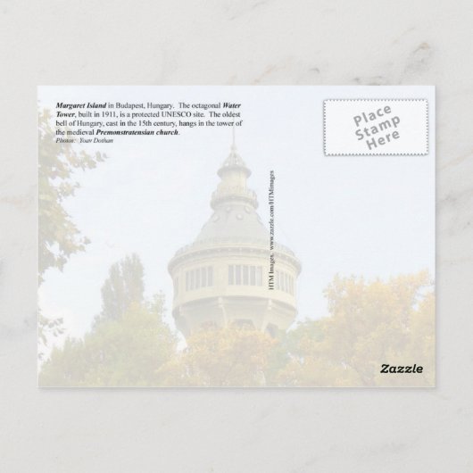 Margaret Island in Boedapest, Hongarije Briefkaart (Achterkant)