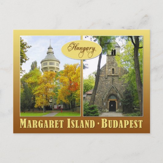 Margaret Island in Boedapest, Hongarije Briefkaart (Voorkant)