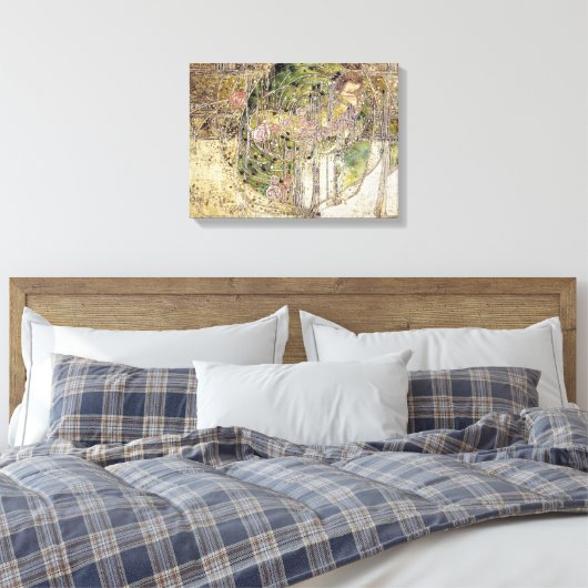 Margaret Macdonald - De slaapprinses Canvas Afdruk (Insitu (Slaapkamer))