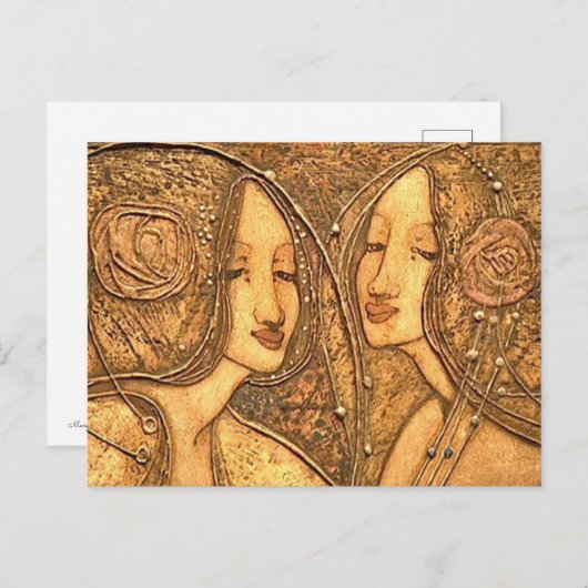 Margaret MacDonald Mackintosh Hart van het Roos Briefkaart (Voorkant / Achterkant)