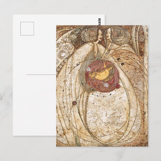 Margaret MacDonald Mackintosh Hart van het Roos Briefkaart (Voorkant / Achterkant)