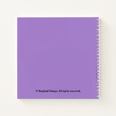  Margaret naam paarse bloemenschattig meisje Notitieboek (Achterkant)