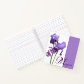  Margaret naam paarse bloemenschattig meisje Notitieboek (Binnen)
