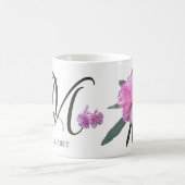  Margaret naam  roze bloemenmeisje Koffiemok (Center)