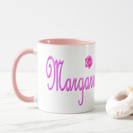 Margaret Name Pink Logo, Mok (Met donut)