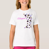 Margaret Name with Guinee Pigs and Pansies, T-shirt (Voorkant)