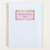 Margaret Pinstripe Planner met Roze (Voorkant)