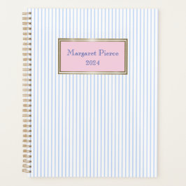 Margaret Pinstripe Planner met Roze