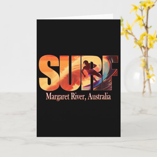 Margaret River, Australia Beach Surfing Kaart (Gele Bloem)