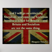 Margaret Thatcher Anti-Socialisme Poster (Voorkant)