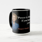 Margaret Thatcher brengt een prijsopgave op macht Mok (Voorkant links)