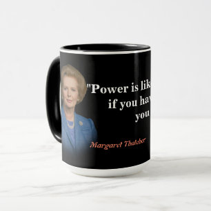 Margaret Thatcher brengt een prijsopgave op macht Mok