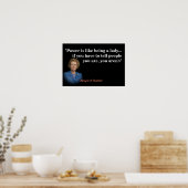 Margaret Thatcher brengt een prijsopgave op macht Poster (Keuken)