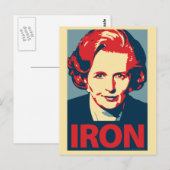 Margaret Thatcher Briefkaart (Voorkant / Achterkant)