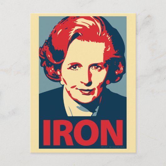 Margaret Thatcher Briefkaart (Voorkant)