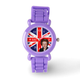 Margaret Thatcher & British Flag Horloge