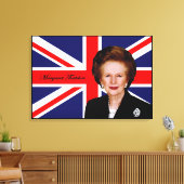 Margaret Thatcher - Britse vlag Canvas Afdruk (Insitu (Woonkamer))