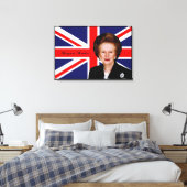 Margaret Thatcher - Britse vlag Canvas Afdruk (Insitu (Slaapkamer))