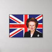 Margaret Thatcher - Britse vlag Canvas Afdruk (Voorkant)
