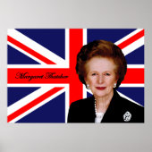 Margaret Thatcher - Britse vlag Poster (Voorkant)