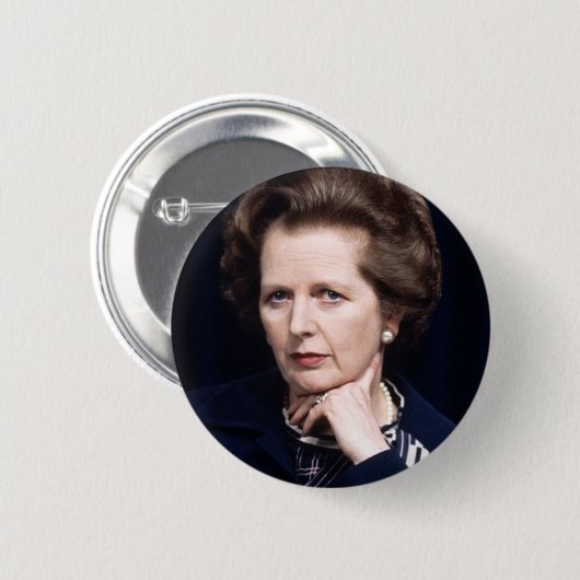 Margaret Thatcher Button Badge (Voorkant /achterkant)