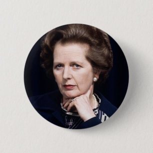 Margaret Thatcher Button Badge