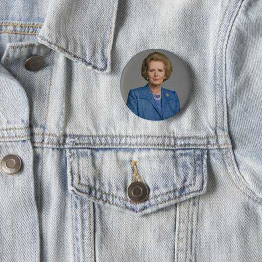 Margaret Thatcher Button Badge (In situ)