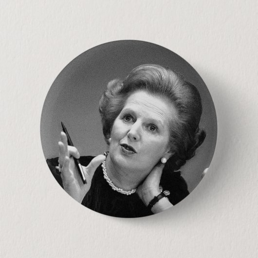 Margaret Thatcher Button Badge (Voorkant)