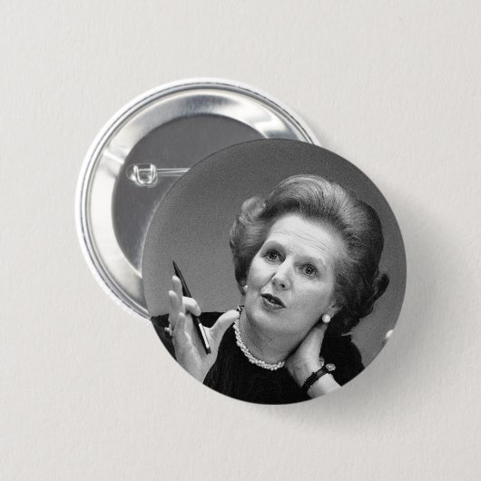 Margaret Thatcher Button Badge (Voorkant /achterkant)