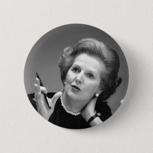 Margaret Thatcher Button Badge